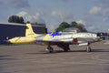 35mm Military Aircraft Slide Lockheed T-33 N33VC 54-21261 at North Weald 1993