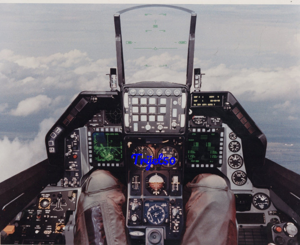 10x8 Colour Photo F-16 MLU Cockpit