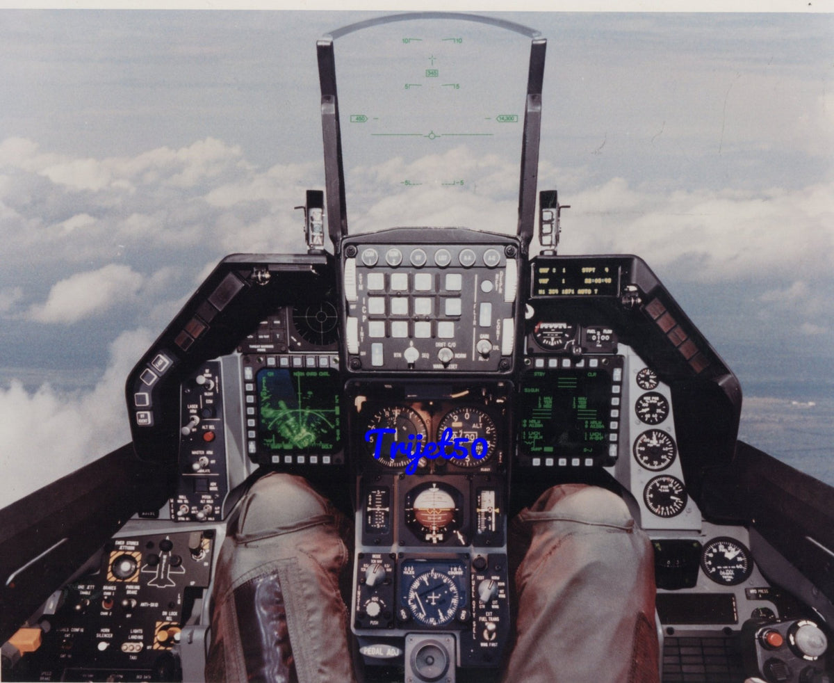 10x8 Colour Photo F-16 MLU Cockpit