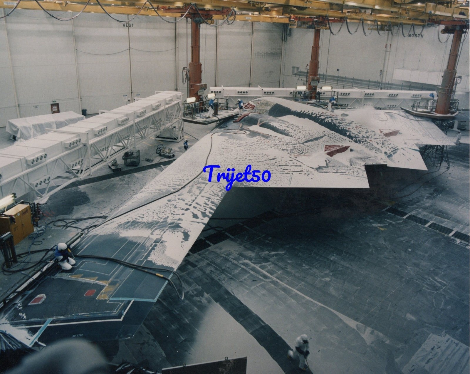 10X8 Colour Photo Northrop B-2 Having Paint Stripped