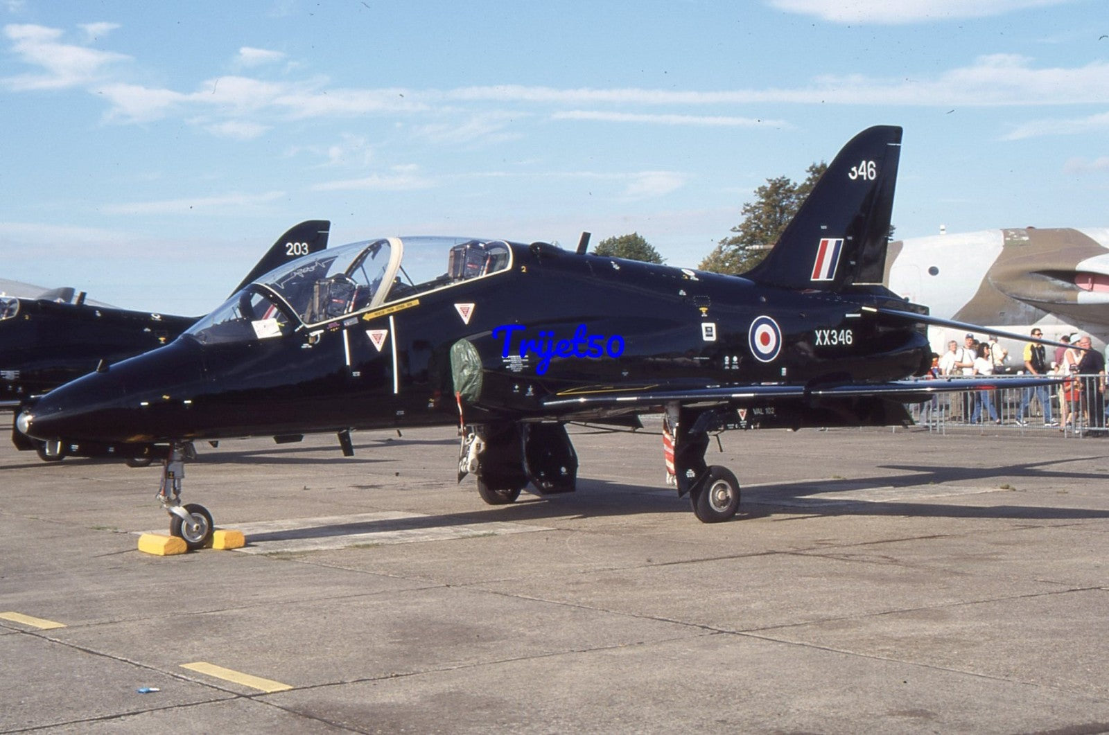 35mm Military Aircraft Slide Hawk XX346 at Duxford 2000