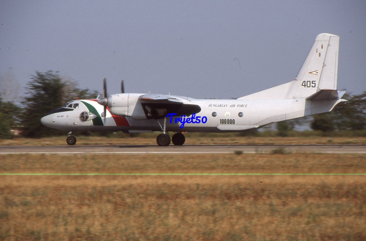 35mm Military Aircraft Slide Antonov An-26 405 Hungarian Air Force Constanta 2001