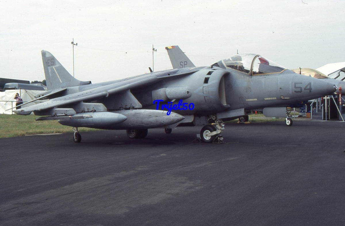 35mm Military Aircraft Slide AV-8B Harrier 163676 Farnborough 1996