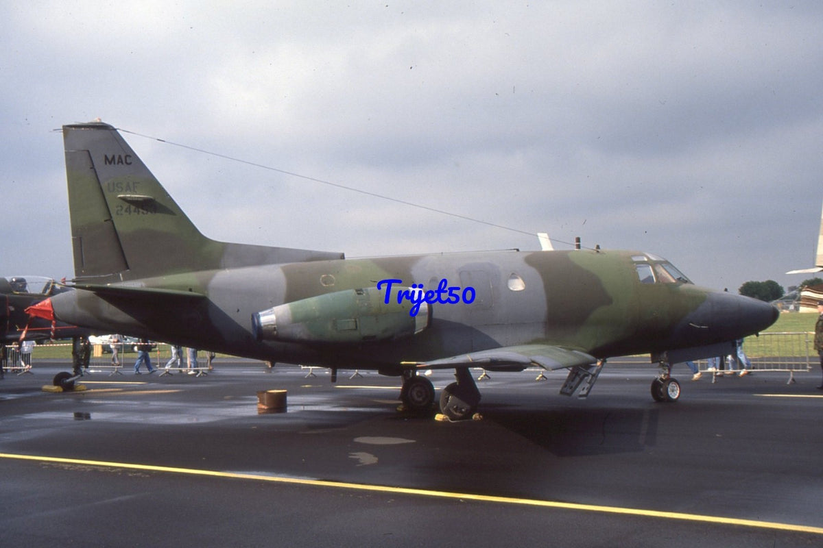 35mm Military Aircraft Slide T-39 Sabreliner 24453 RAF Boscombe Down 1990