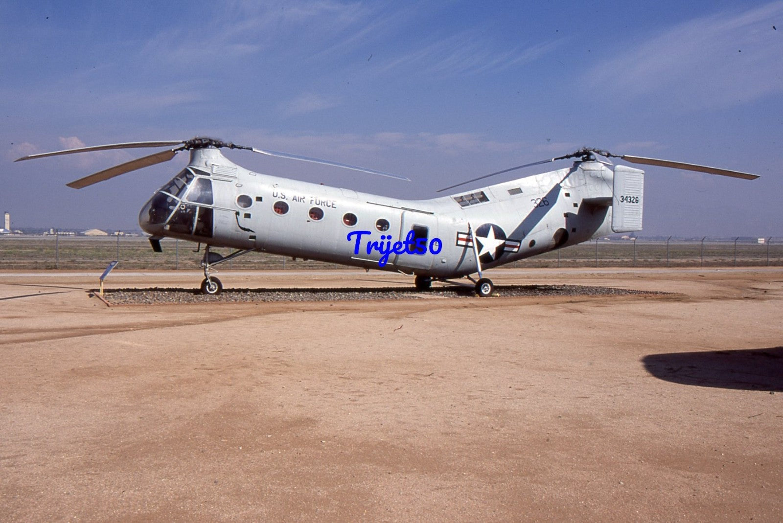 35mm Military Aircraft Slide CH-21B 53-4326 March 2005