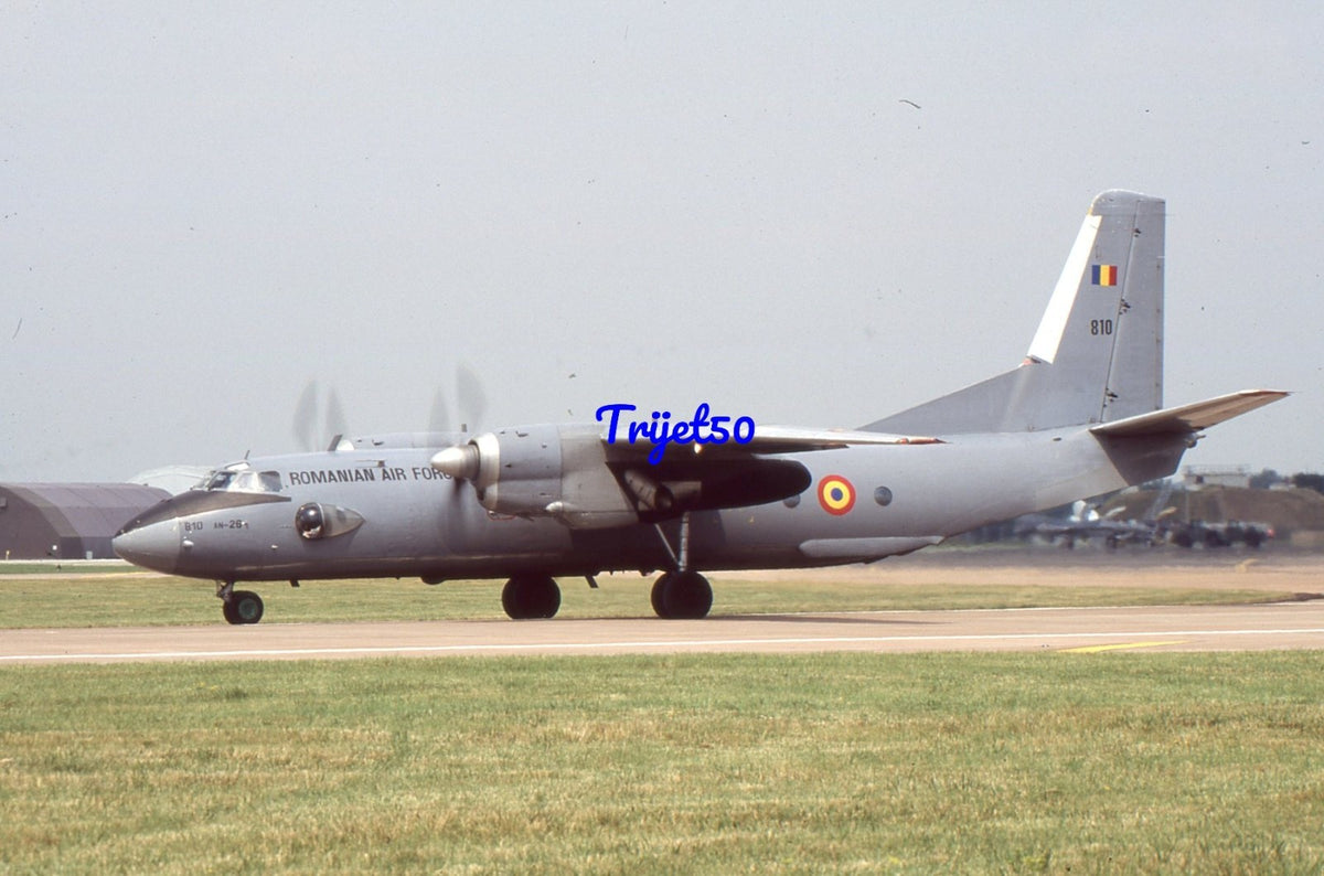 35mm Military Aircraft Slide Antonov An-26 810 Romanian Air Force RIAT Fairford 2005