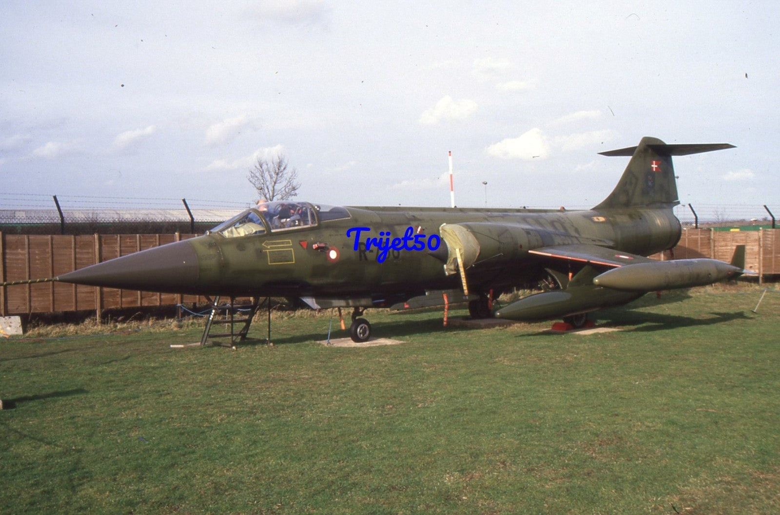 35mm Military Aircraft Slide F-104 Starfighter R-756 RDAF Coventry 1989