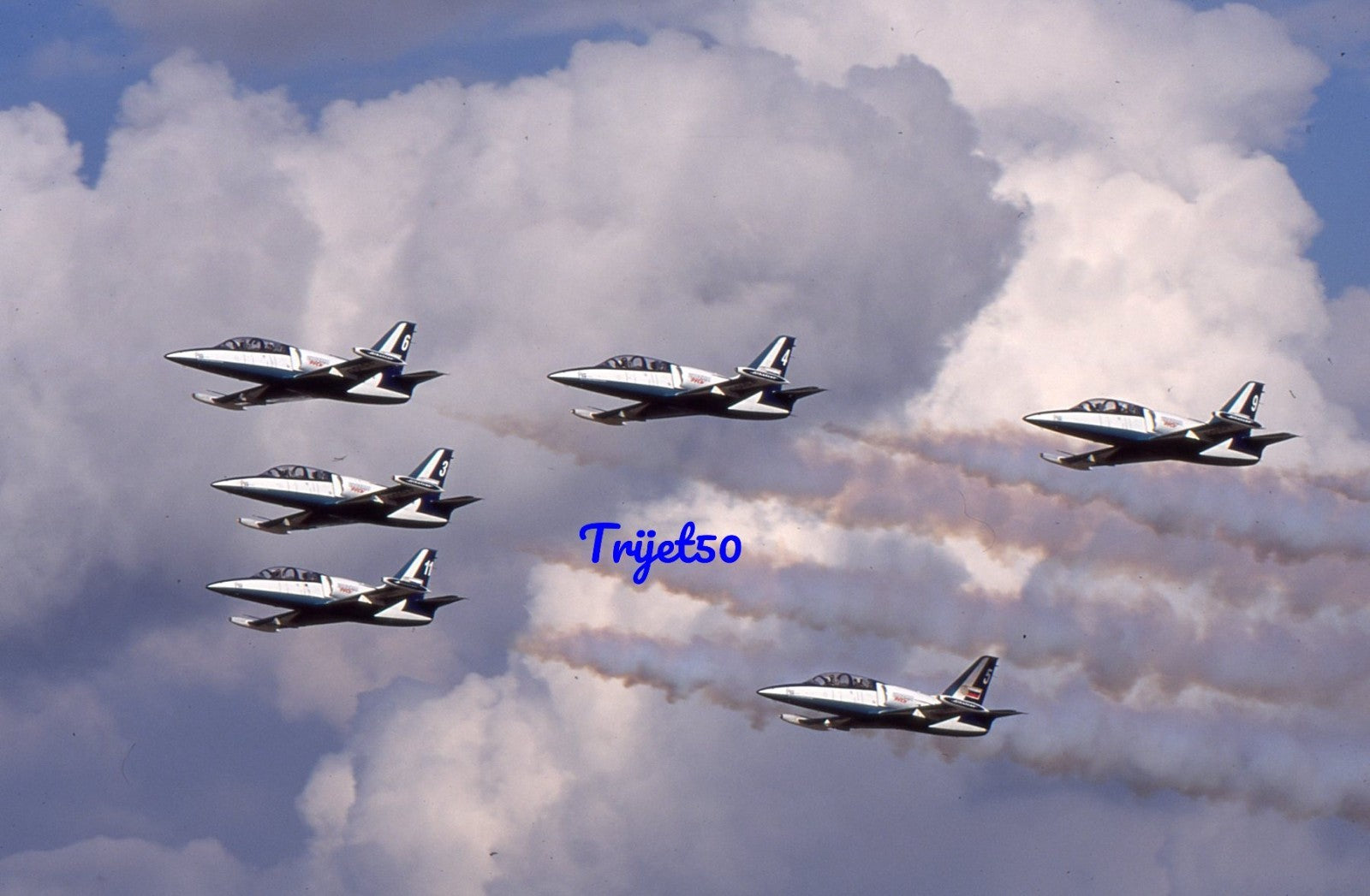 35mm Military Aircraft Slide L-39 Albatros Team Rus Moscow in 1999