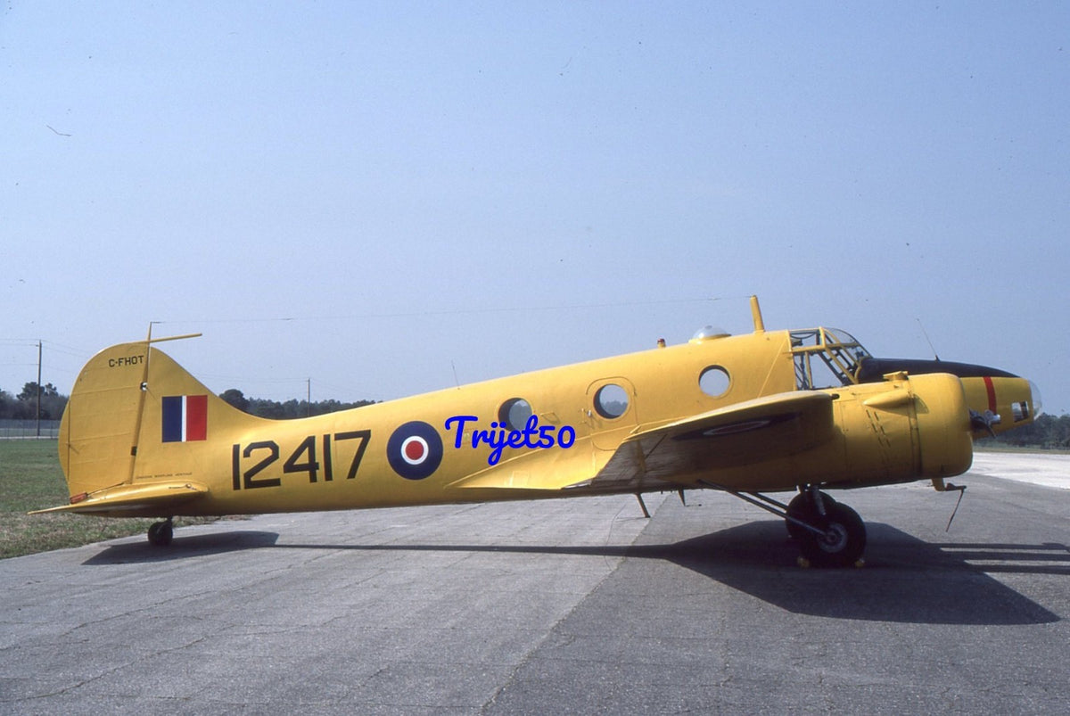 35mm Military Aircraft Slide Avro Anson C-FHOT 12417 Tico 1987