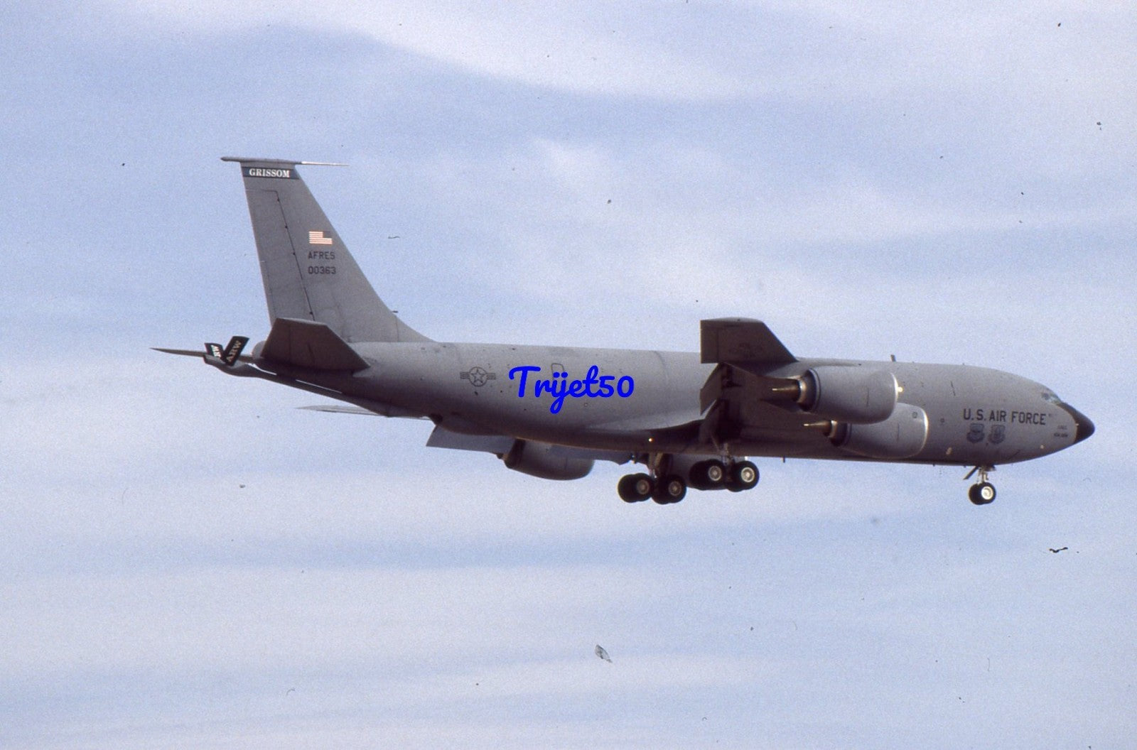 35mm Military Aircraft Slide Boeing KC-135R 00363 USAF at Nellis in 1997