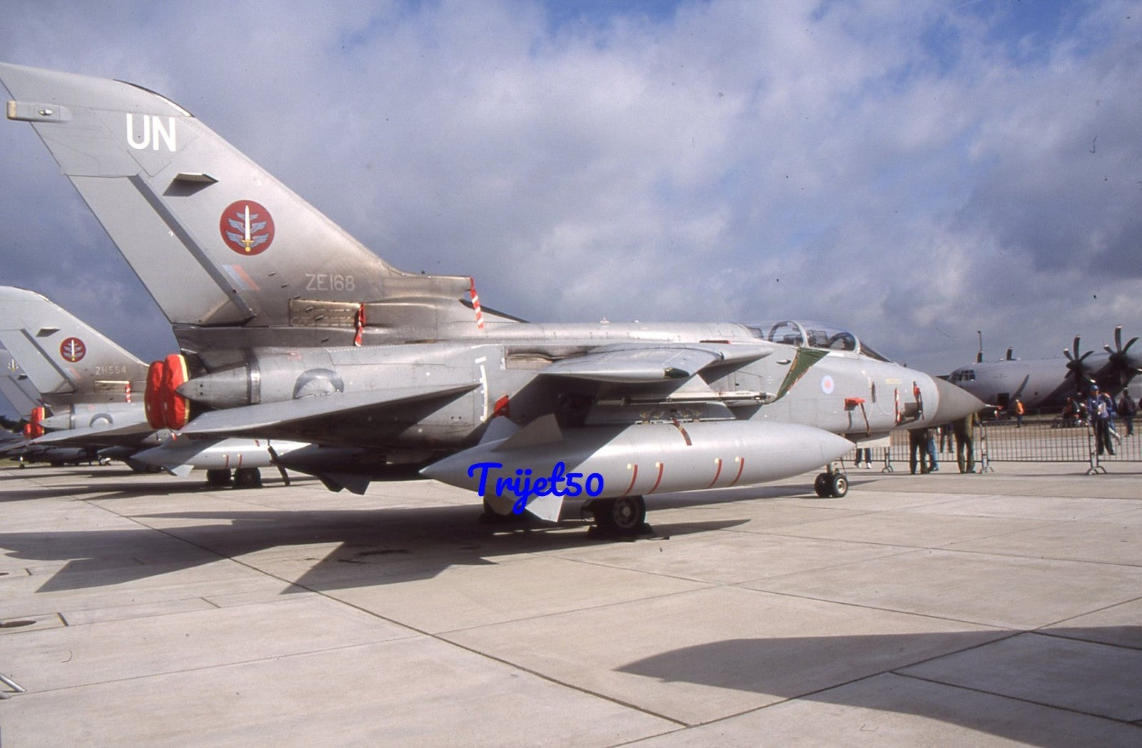 35mm Military Aircraft Slide Tornado F3 ZE168 RAF Waddington 2002