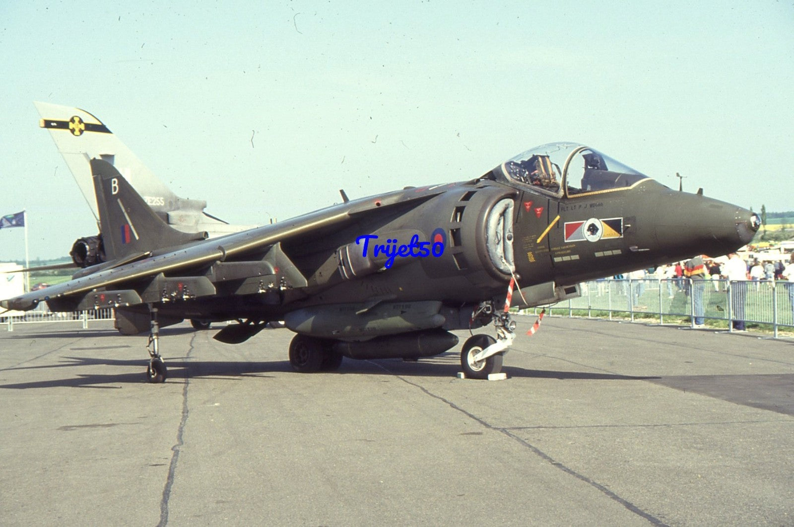 35mm Military Aircraft Slide Harrier ZD324 RAF 223 OCU North Weald 1992