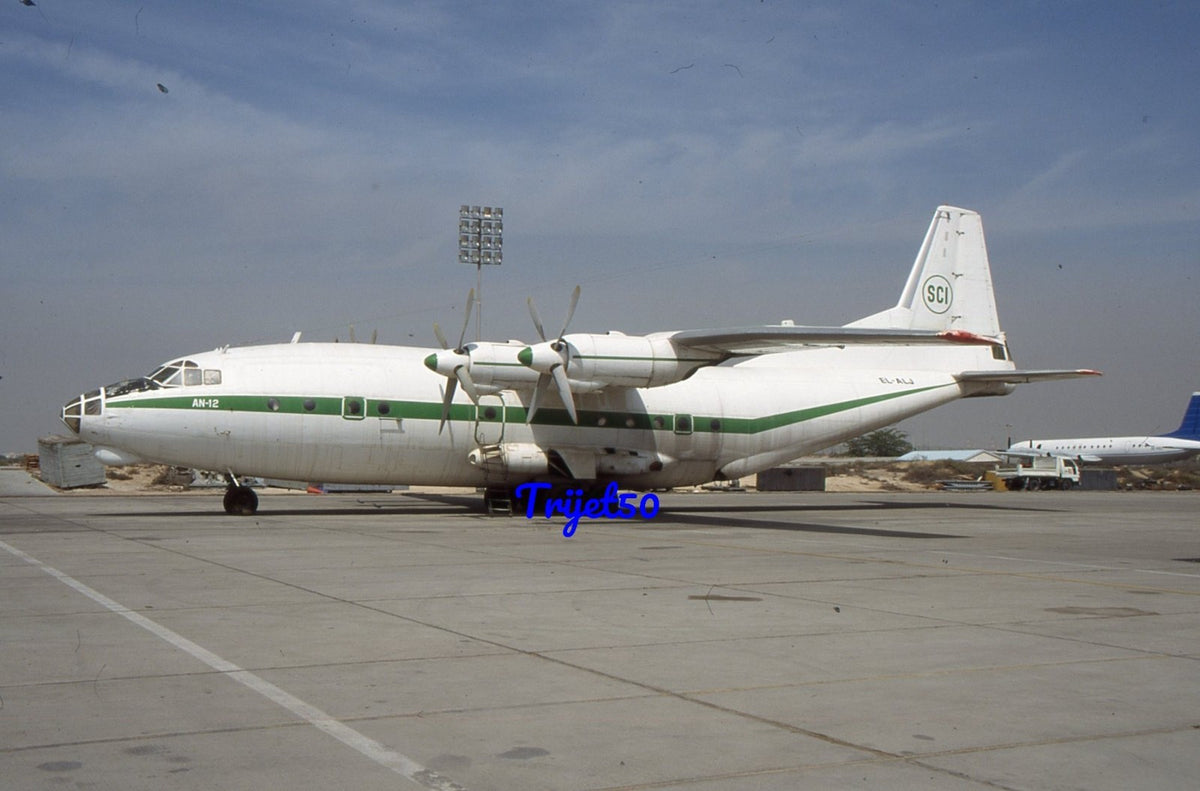35mm Civil Aircraft Slide Antonov An-12 EL-ALJ 2002