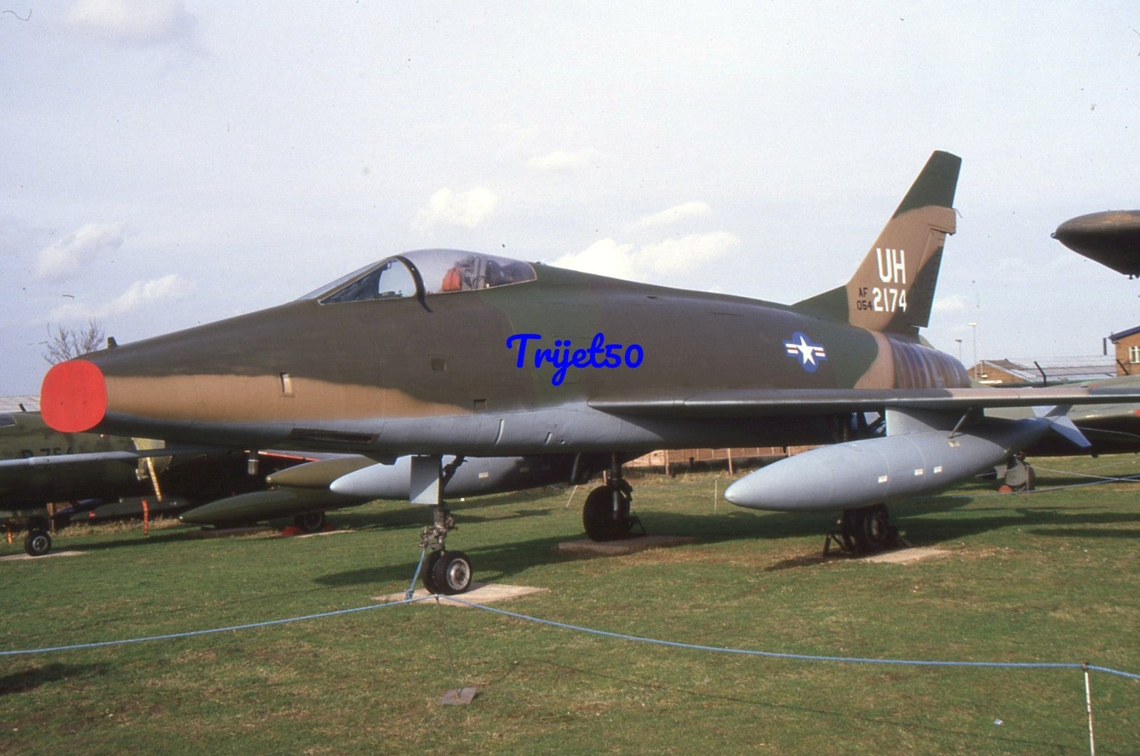 35mm Military Aircraft Slide F-100D 42174 Coventry Air Museum 1989