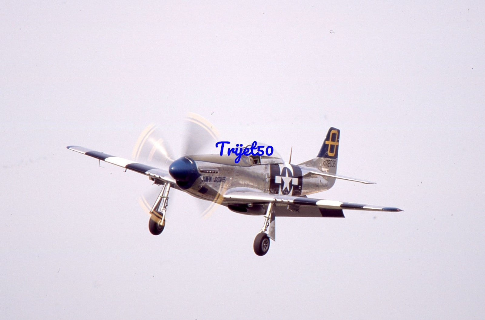 35mm Military Aircraft Slide P-51 Mustang G-SIJJ Shoreham 2006