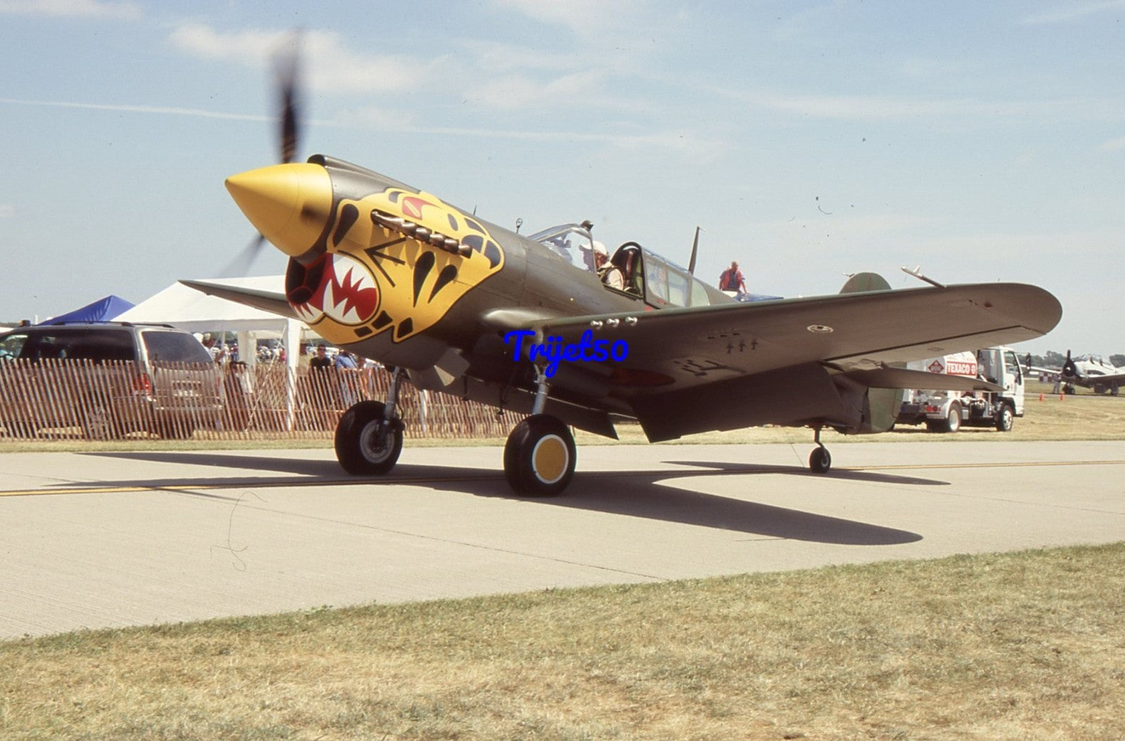 35mm Military Aircraft Slide P-40 N401WH 210256 at Oshkosh 2006