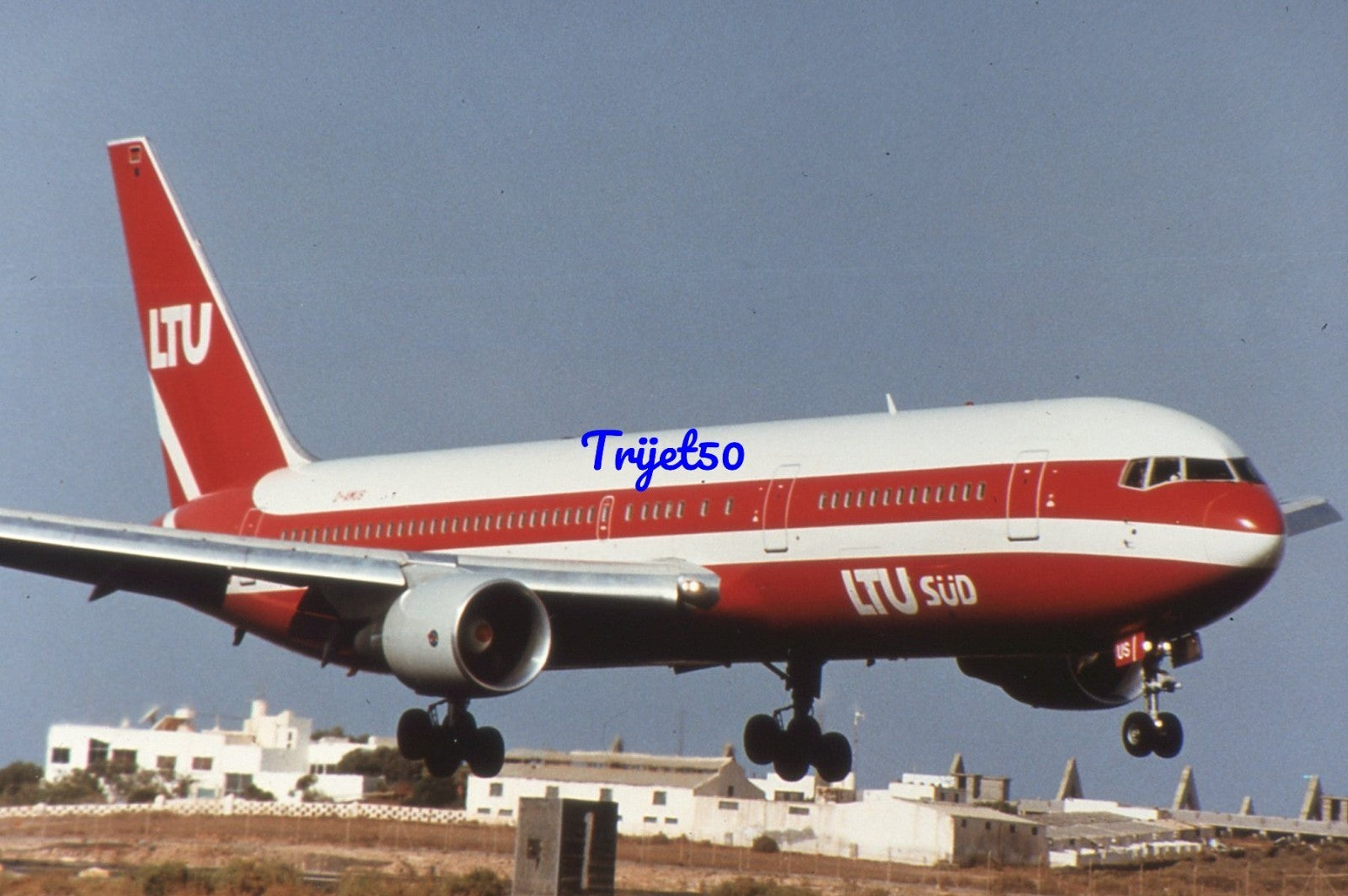 35mm Civil Aircraft Slide Boeing 767 D-AMUS LTU SUD