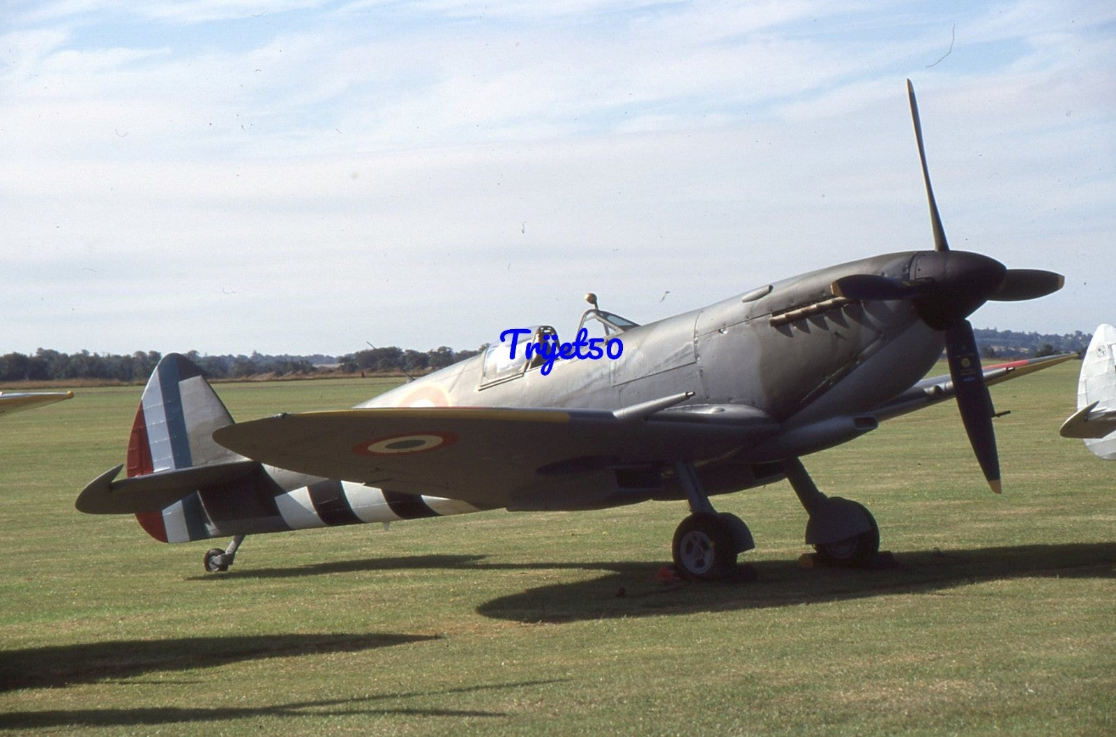 35mm Military Aircraft Slide Spitfire G-MXVI TE184 Duxford 2000