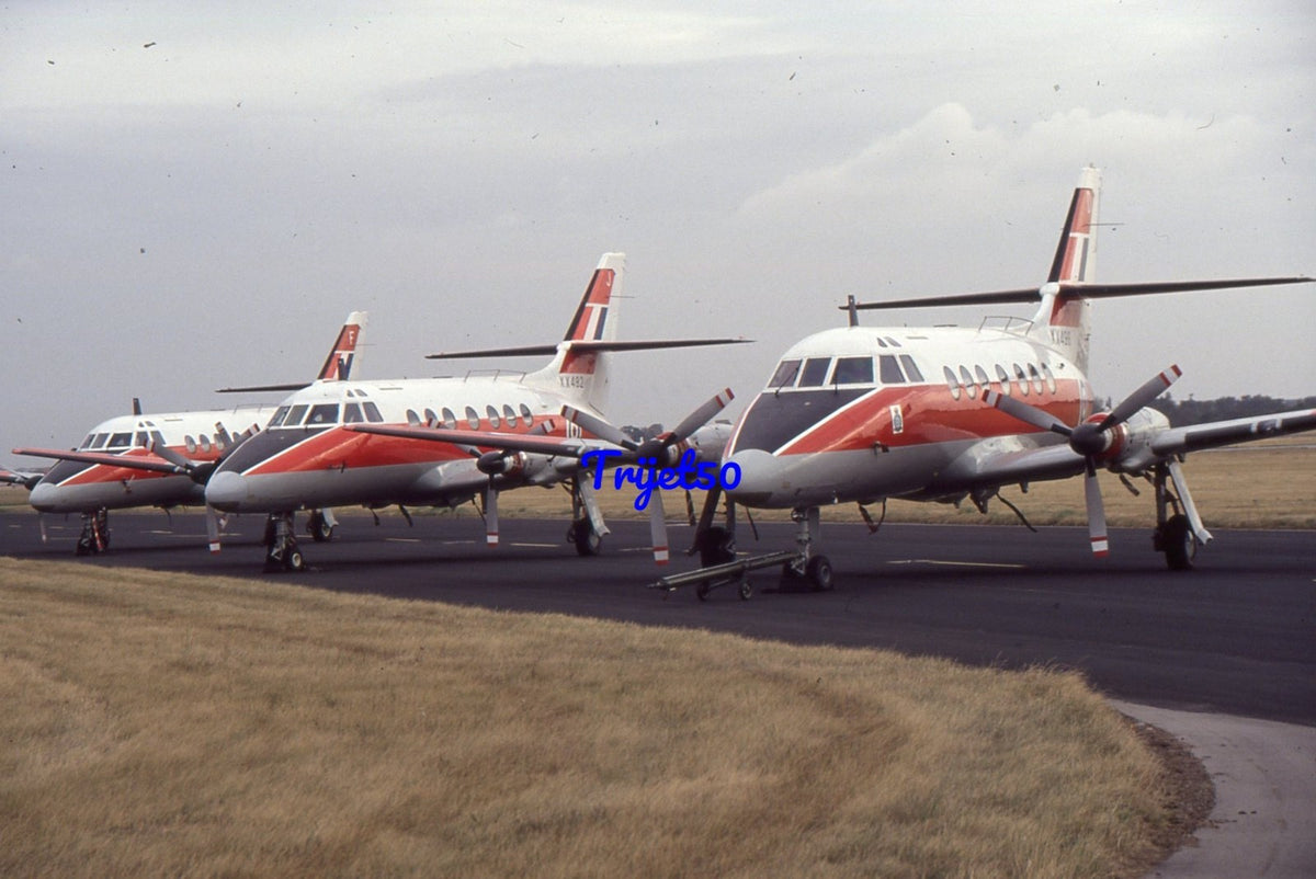 35mm Military Aircraft Slide Jetstream XX496 RAF Finningley 1990