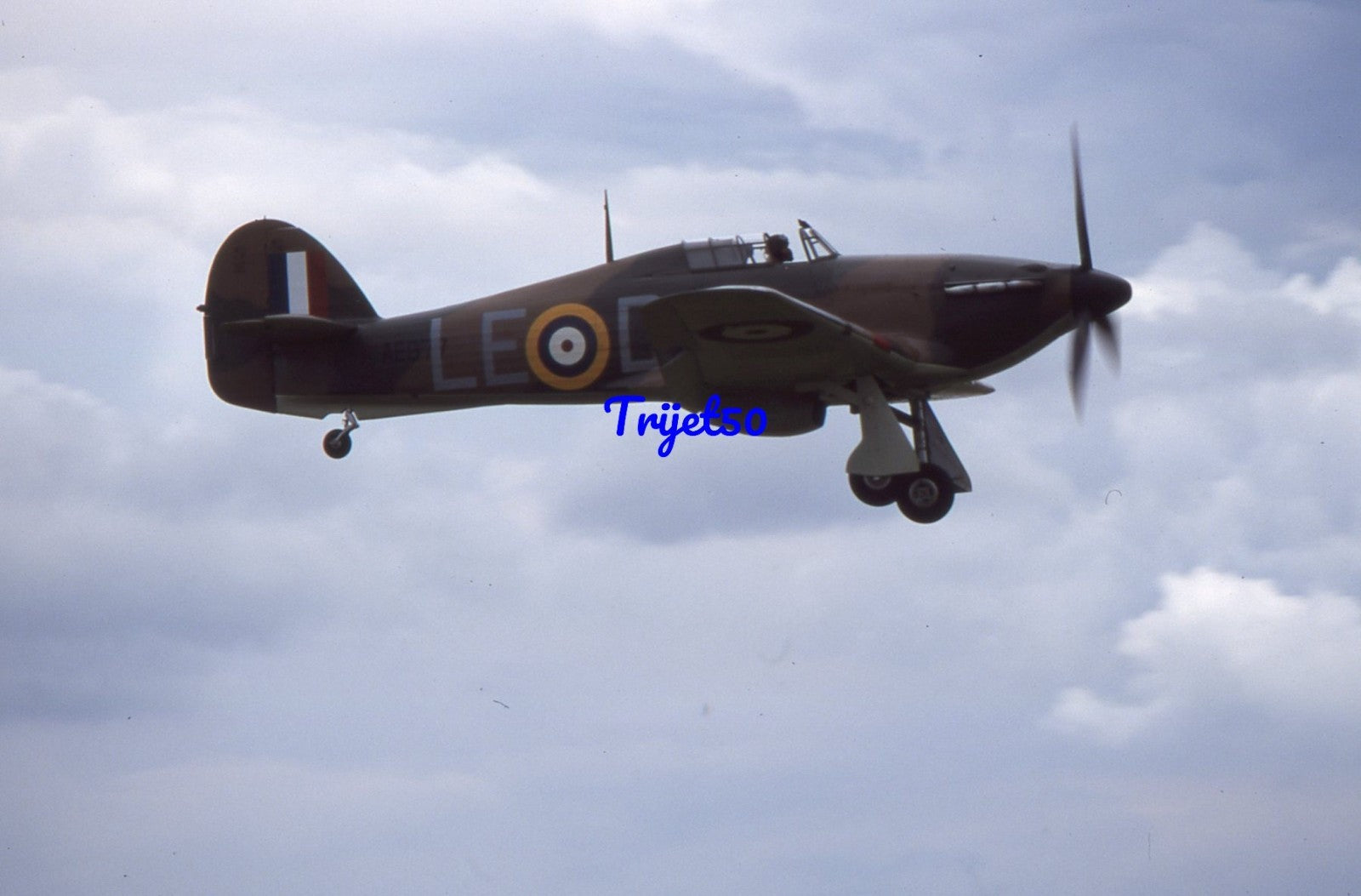 35mm Military Aircraft Slide Sea Hurricane AE977 G-TWTD Duxford 2000
