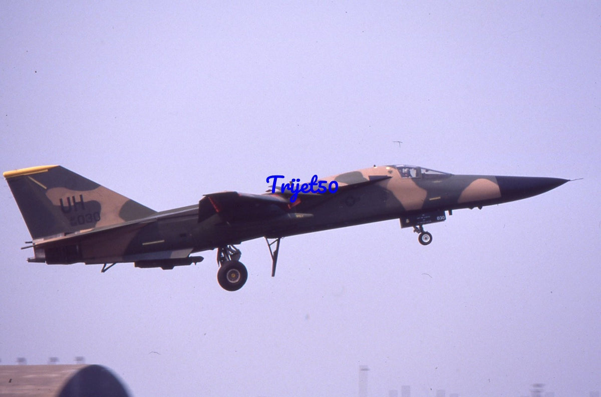 35mm Military Aircraft Slide F-111E 68030 USAF RAF Upper Heyford 1990