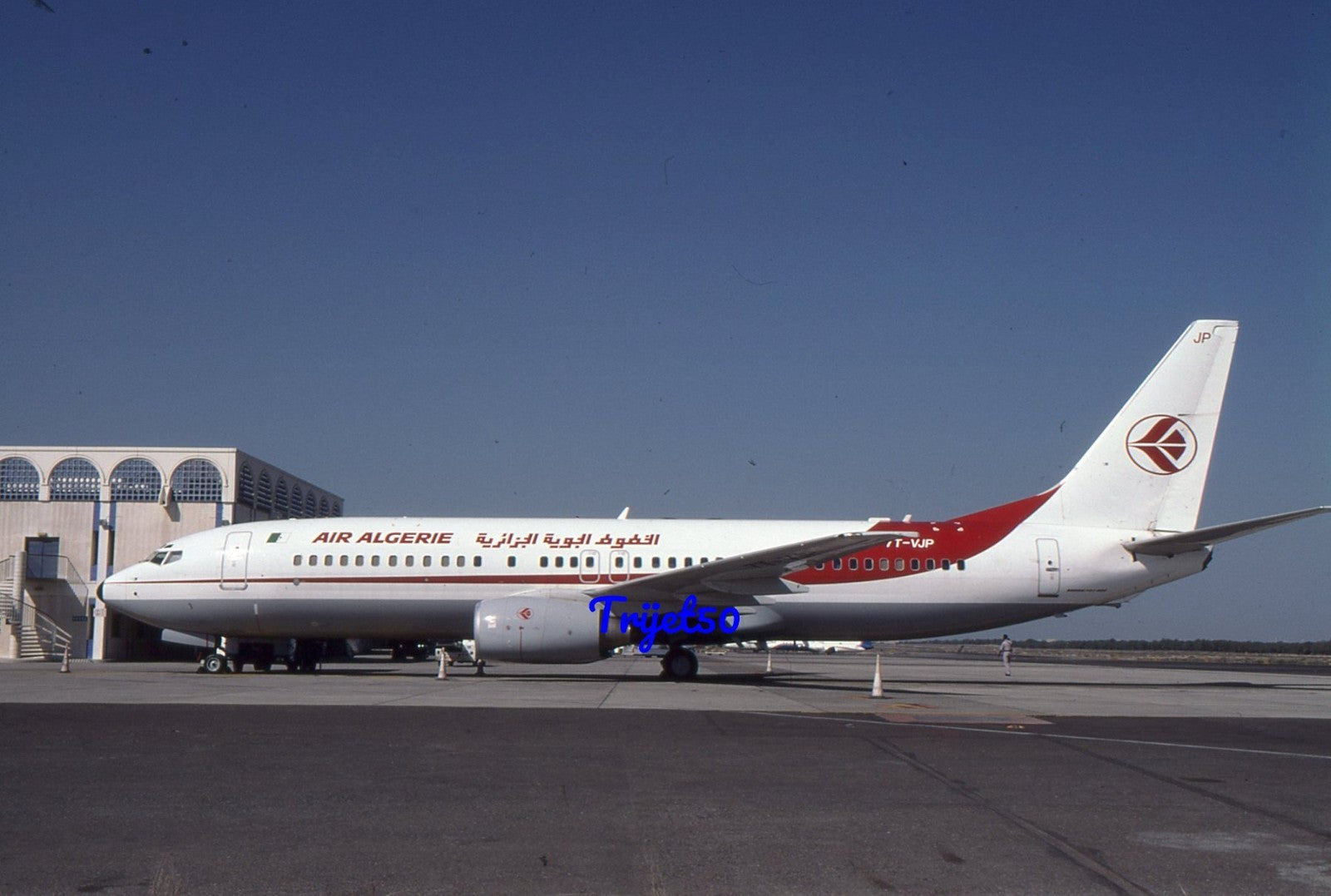 35mm Civil Aircraft Slide Boeing 737 Air Algerie 7T-VJP Sharjah 2002