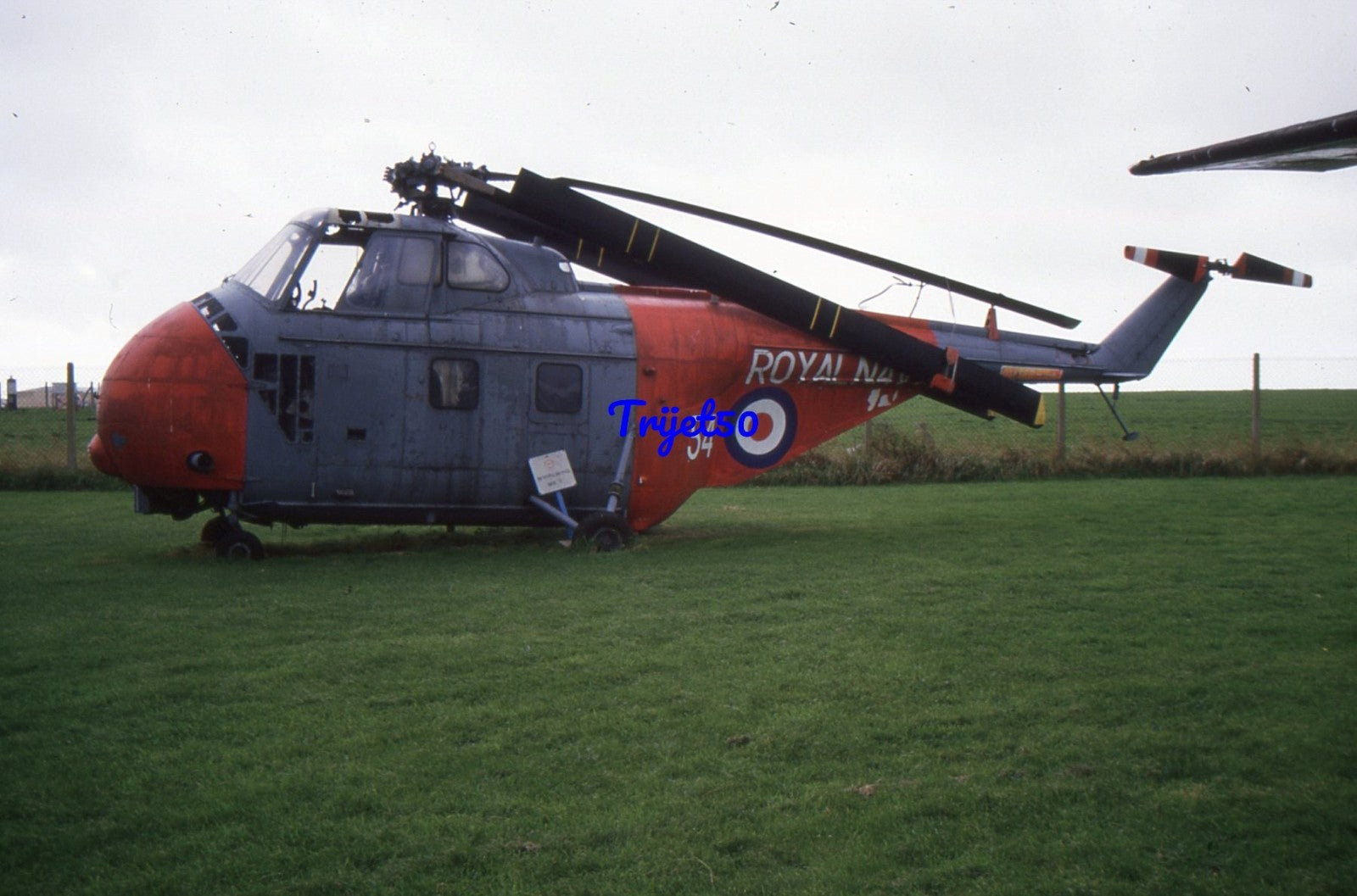 35mm Military Aircraft Slide Whirlwind XG592 Wales Aircraft Museum 1988