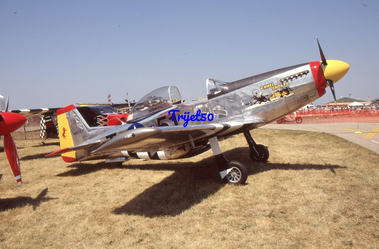 35mm Military Aircraft Slide Titan Mustang N751TX at Oshkosh 2006