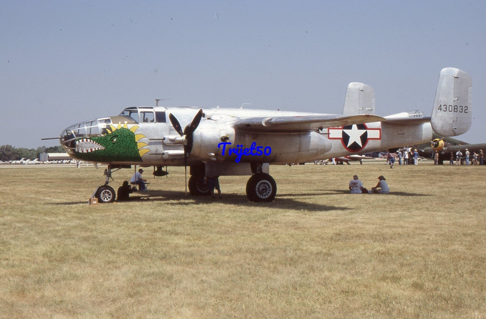 35mm Military Aircraft Slide B-25 Mitchell N3155G Oshkosh 2006