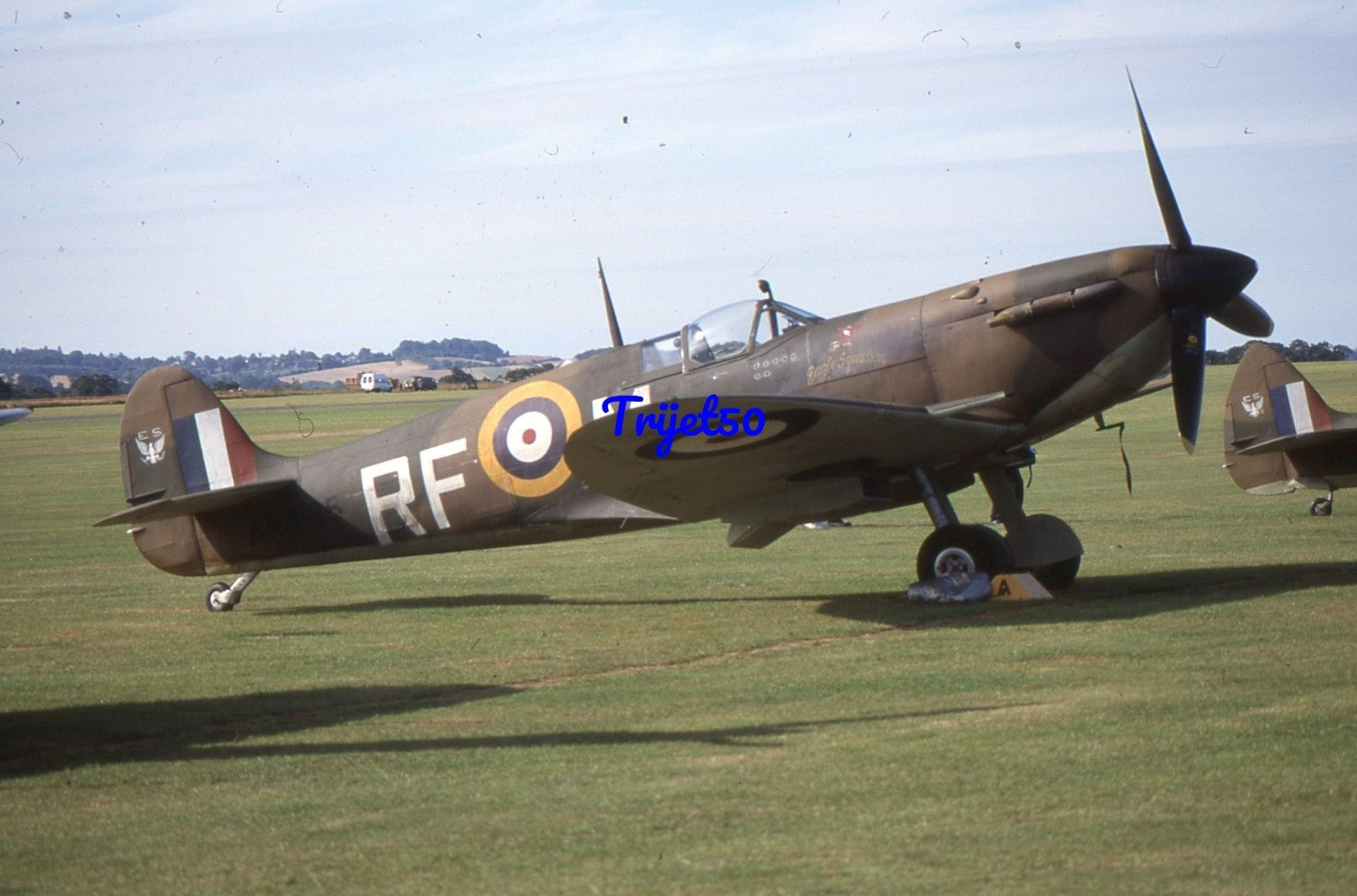35mm Military Aircraft Slide Spitfire EP120 painted as AR3185 Pearl Harbor filming 2000