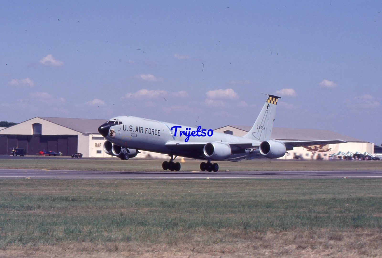 35mm Military Aircraft Slide Boeing KC-135R 23554 USAF IAT Fairford 1989