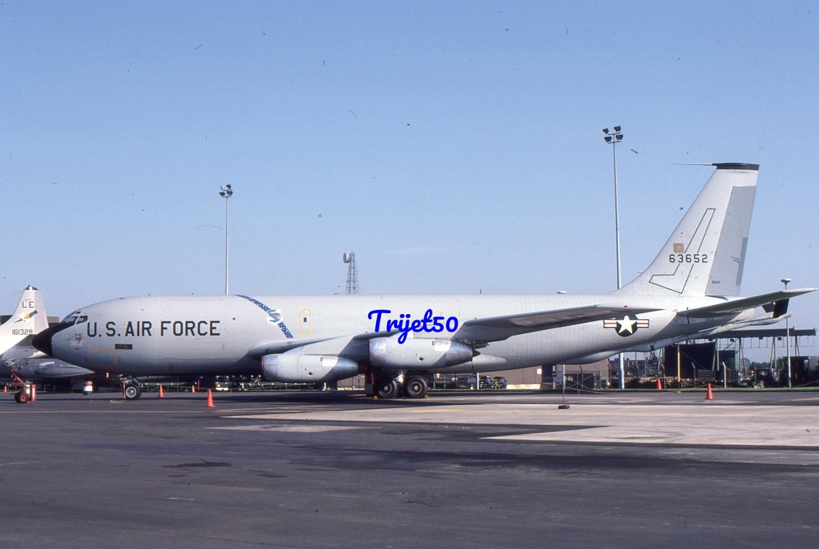 35mm Military Aircraft Slide Boeing KC-135 63652 USAF Mildenhall 1982