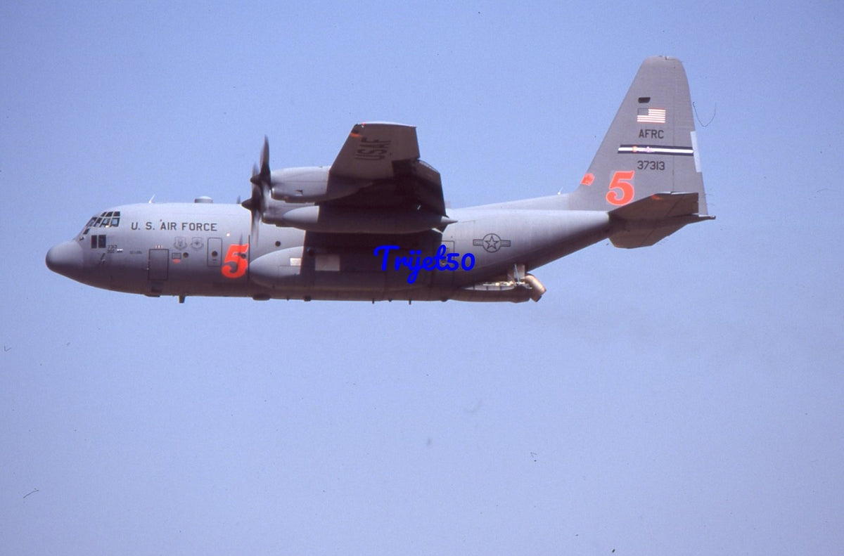 35mm Military Aircraft Slide C-130 Hercules 37313 USAF RIAT Fairford 1999
