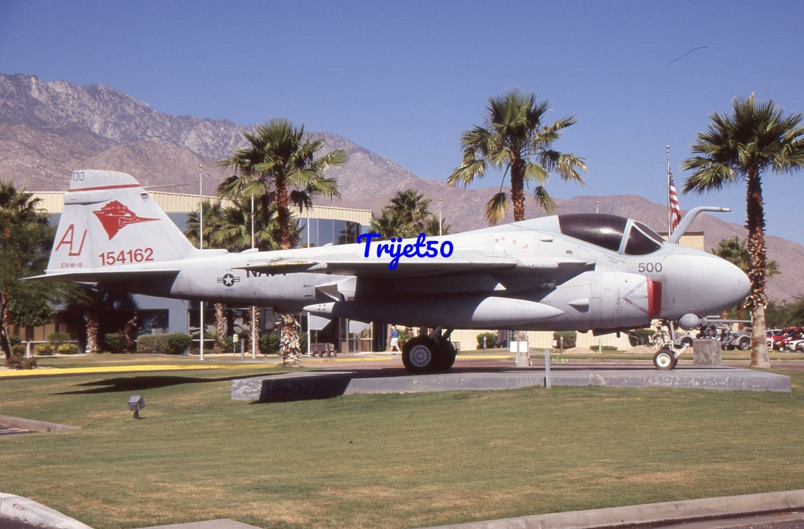 35mm Military Aircraft Slide A-6E Intruder 154162 Palm Springs 2006