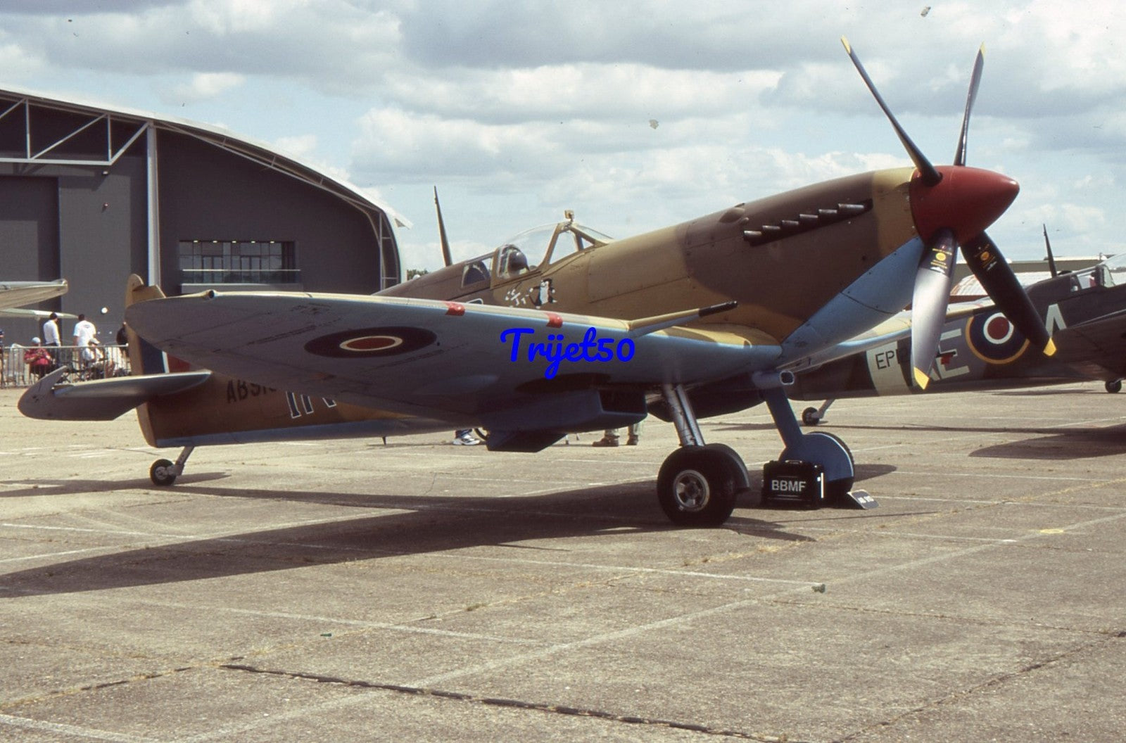 35mm Military Aircraft Slide Spitfire AB910 Duxford 2006