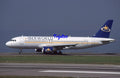 35mm Civil Aircraft Slide Airbus A320 Iberworld EC-ICK Bristol 2003