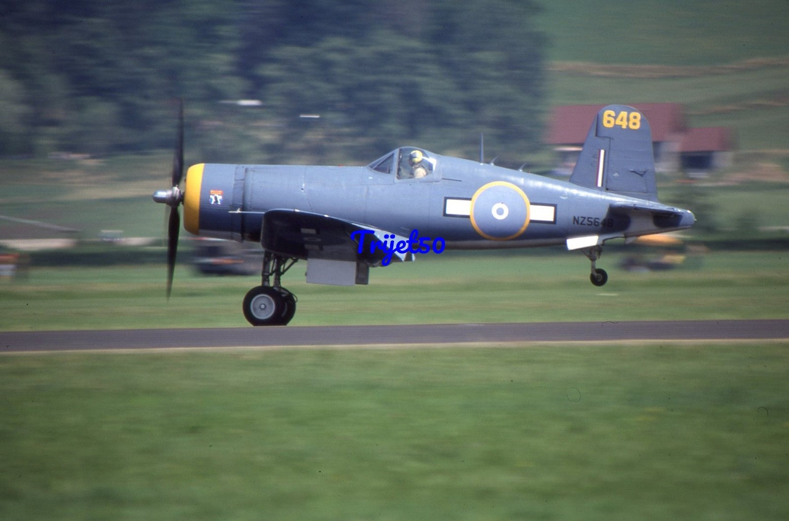 35mm Military Aircraft Slide FG-1D Corsair G-BXUL NZ5648 Zeltweg 2000