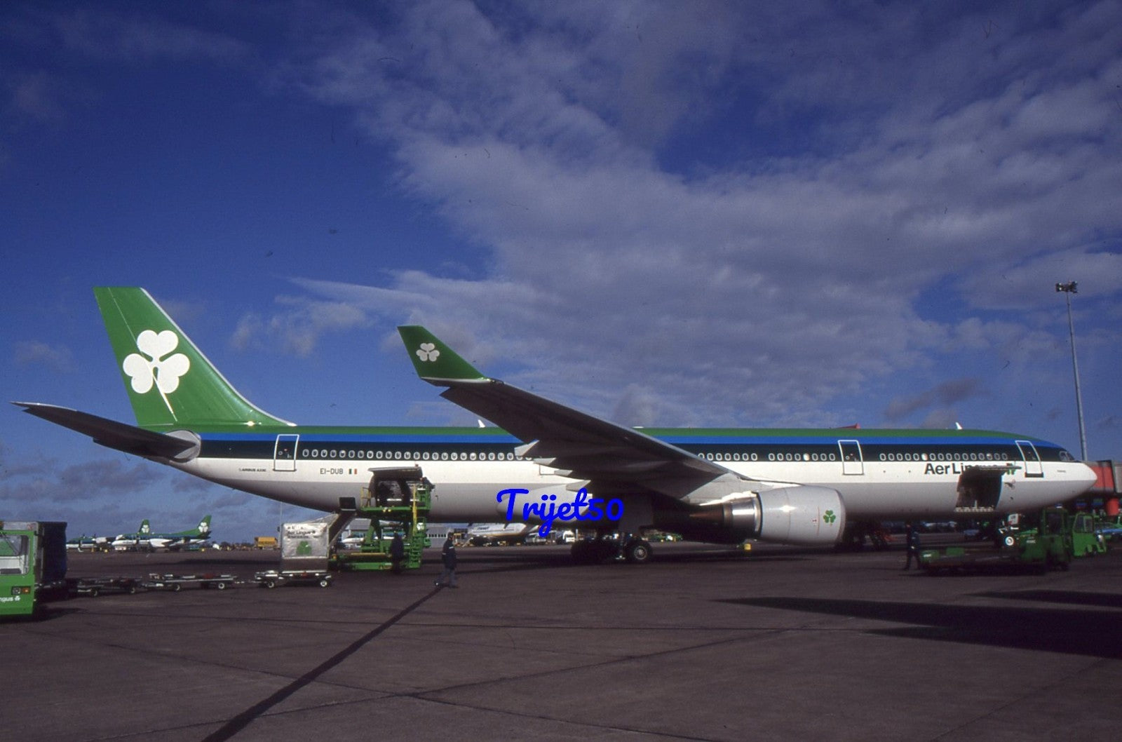 35mm Civil Aircraft Slide Airbus A330 Aer Lingus EI-DUB at Moscow 1994