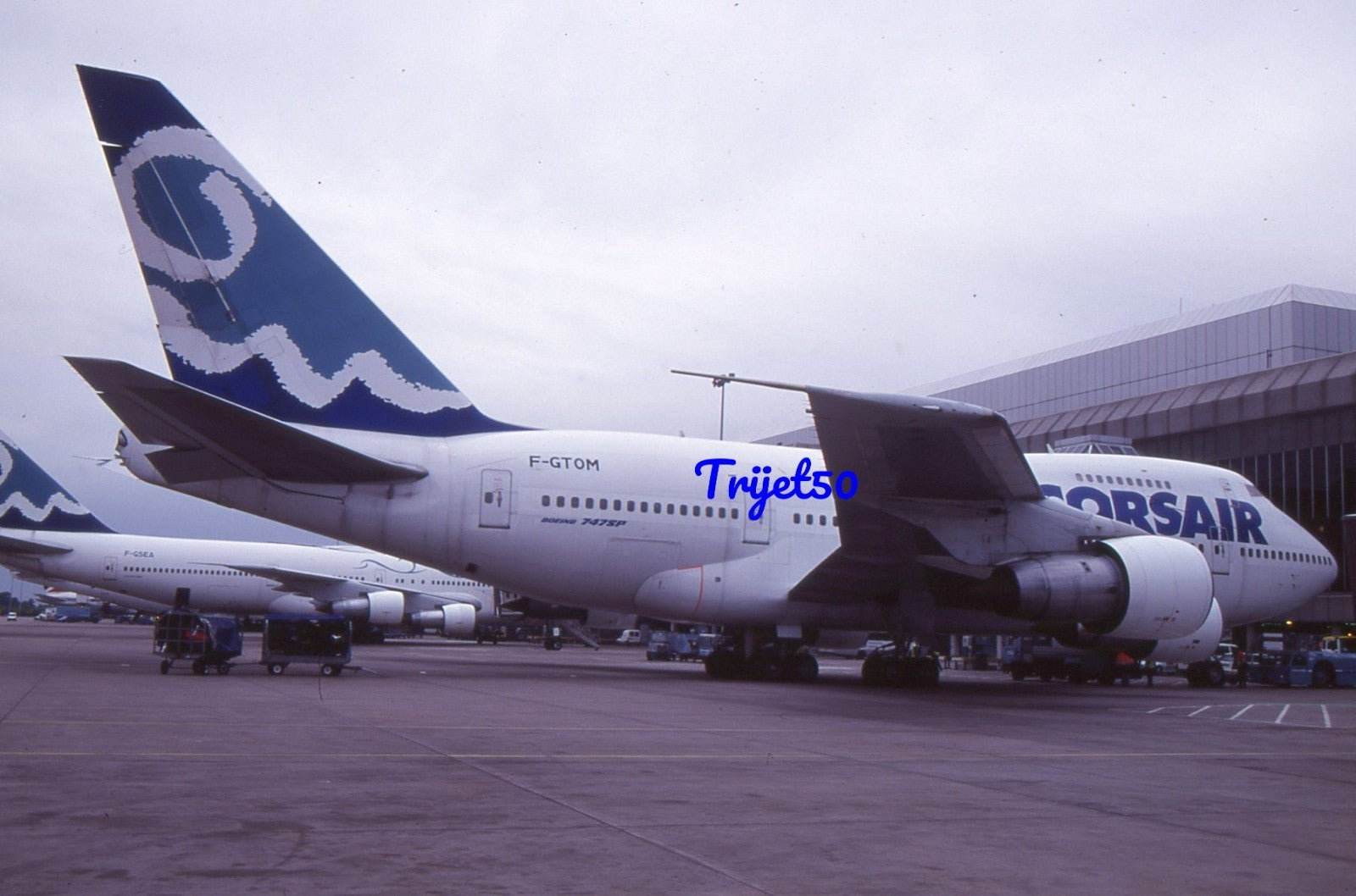 35mm Civil Aircraft Slide Boeing 747SP F-GTOM Corsair