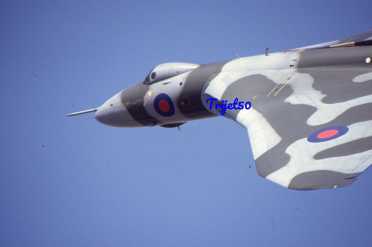 35mm Military Aircraft Slide Vulcan XH558 Partial View RAF Boscombe Down 1992