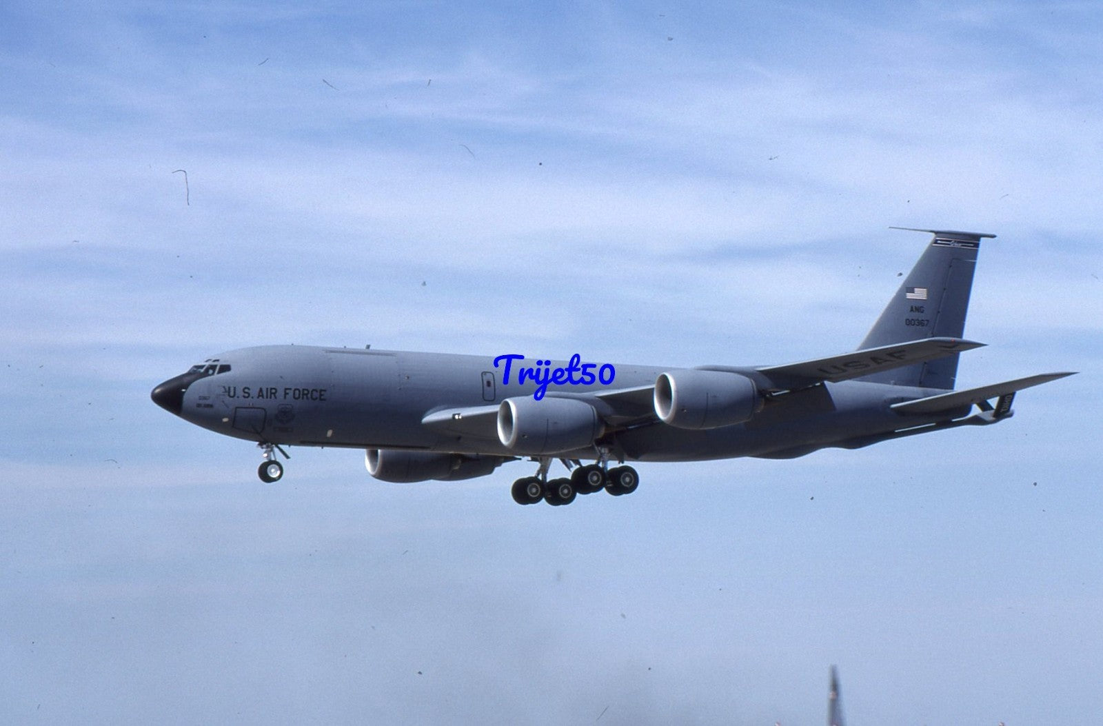 35mm Military Aircraft Slide Boeing KC-135R 00367 USAF RIAT Fairford 1996