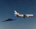 10X8 Colour Photo Northrop B-2 refuel with KC-10 Extender