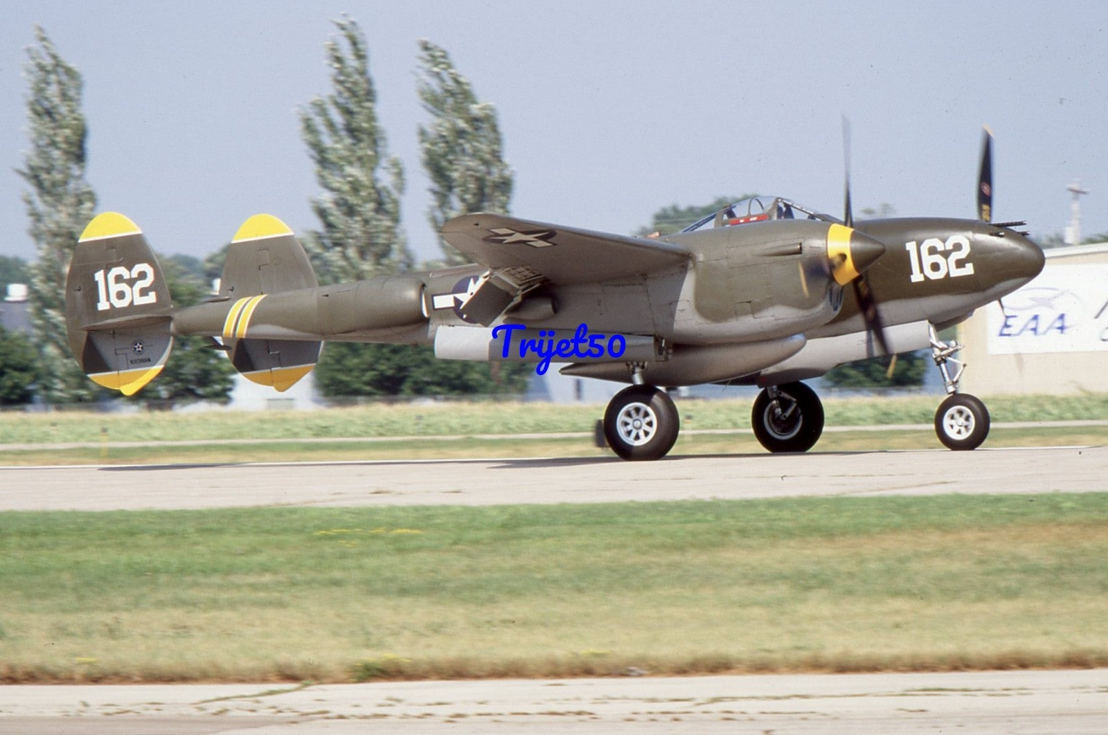 35mm Military Aircraft Slide P-38 Lightning N138AM Oshkosh 2006