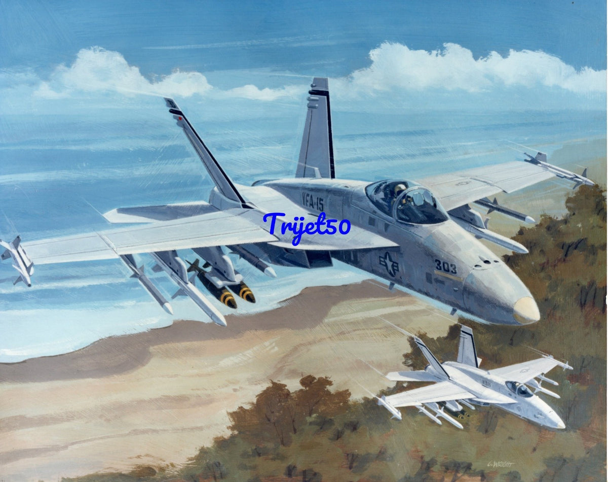 10X8 Colour Photo F/A-18 E/F Hornet Artists Impression