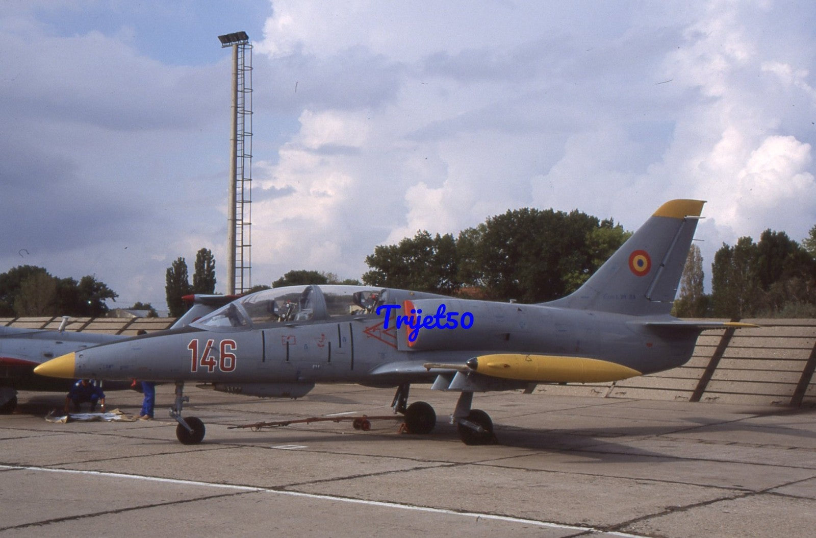 35mm Military Aircraft Slide L-39 Albatros 146 Romanian Air Force Constanta 2001