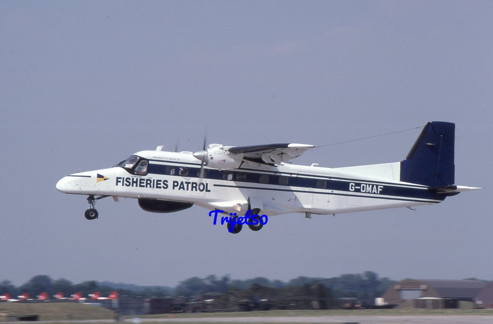 35mm Civil Aircraft Slide Dornier 228 G-OMAF RIAT Fairford 1996