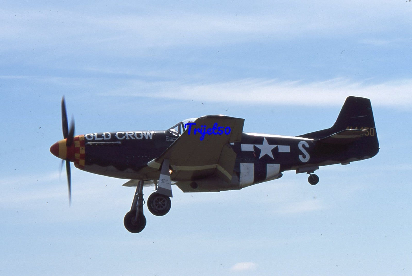 35mm Military Aircraft Slide P-51 Mustang N167F Duxford 2005