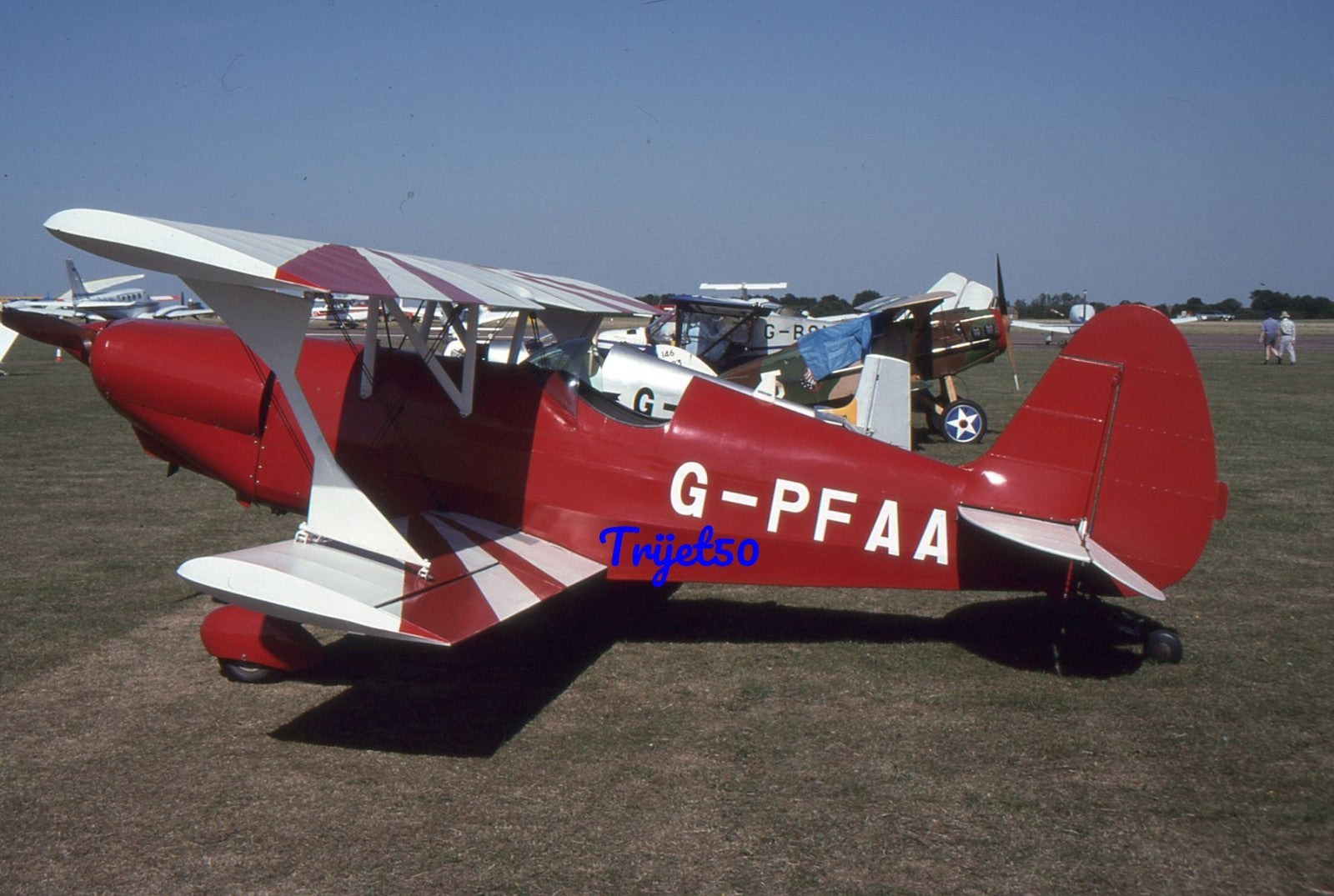 35mm Civil Aircraft Slide EAA Acrosport G-PFAA Cranfield 1995