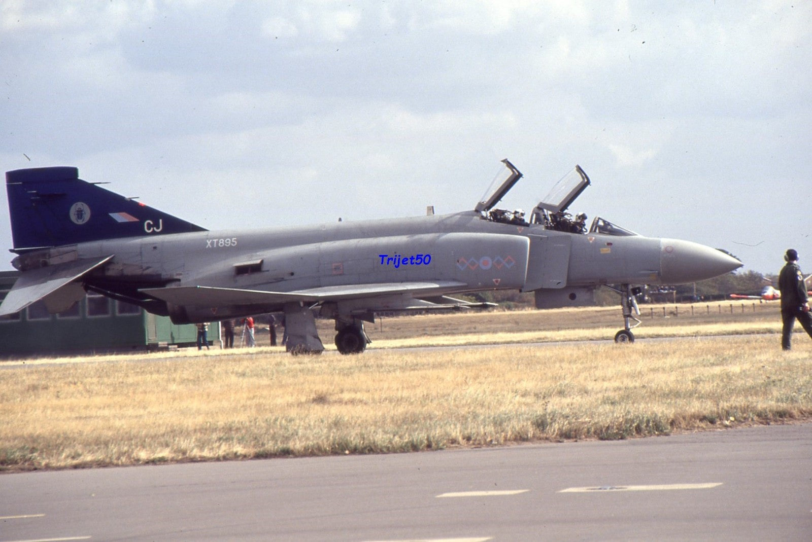35mm Military Aircraft Slide Phantom XT895 at RAF Finningley in 1990