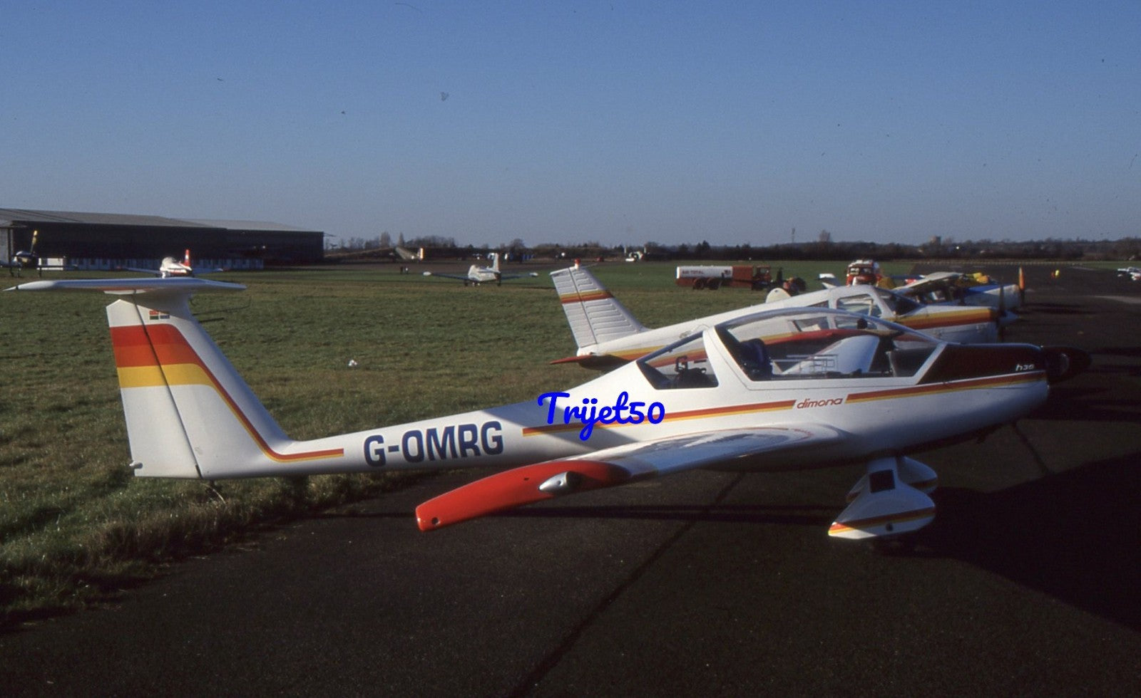 35mm Civil Aircraft Slide Dimona G-OMRG North Weald 2001